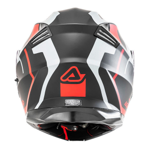 Casco Moto Modulare Acerbis Doppia Visiera Serel Nero rosso