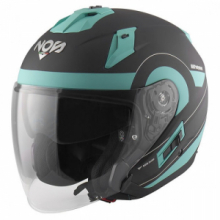 CASCO JET NOS NS-2 ZONE AQUAMARINE MATT doppia visiera