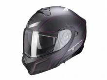 CASCO SCORPION EXO 930 CIELO NERO OPACO/ROSA