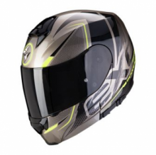 SCORPION EXO-3000 AIR CREED Titanio-nero giallo fluo MODULARE FIBRA