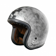 Casco jet Origine Primo Scacco Argento opaco ORIGINE