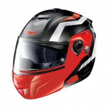 G9.2 STEADFAST  N-COM 017 MODULARE DOPPIA VISIERA GREX G9.2 NERO ROSSO