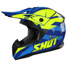 Shot Casco Motocross Pulse Revenge neon yellow blue glossy