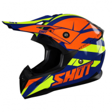 Shot Casco Motocross Pulse Revenge navy orange neon yellow glossy