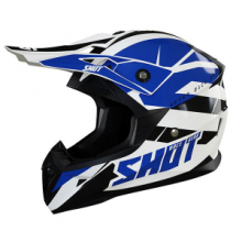 Shot Casco Motocross Pulse Revenge white blue black glossy