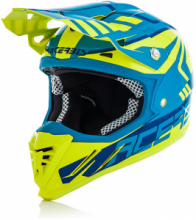 Casco Moto Cross Enduro Acerbis Profile 3.0 S Giallo Fluo/Blu