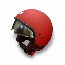 Casco moto Jet Motocubo Beetle Red Opaco Con Visierino