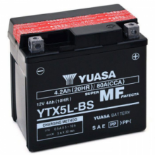 BATTERIA YUASA YTX5L-BS (SIGILLATA CON ACIDO A CORREDO) 12V/4AH