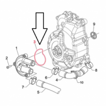 O-RING GUARNIZIONE COPERCHIO GIRANTE POMPA ACQUA PIAGGIO APRILIA DERBI GILERA 125 200 250 300