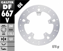 DISCO FRENO GALFER DF667V APRILIA PIAGGIO GILERA